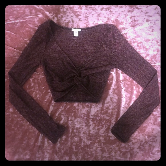 Marled knit long sleeve crop too - Picture 1 of 1